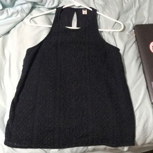 Old Navy Gray Lace Tank Top